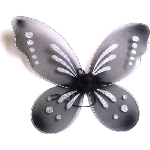 Halloween Fancy Dress Costume Girl Kids Glitter Angel Fairy Butterfly Wings New V6