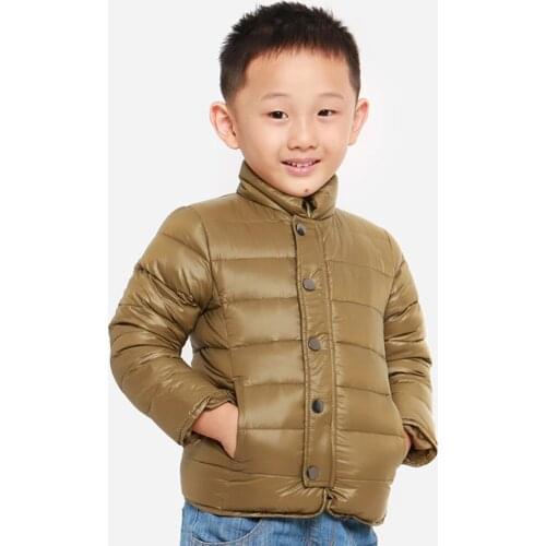 2-7 years boys girls winter down Coat 90% white duck down kids down childrens parkas Warm Solid color stand-up single-breasted