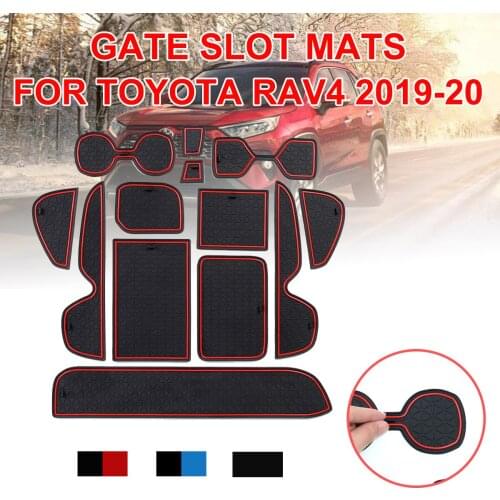 For Toyota RAV4 2019 2020 For XA50 RAV IV 50 Anti-Slip Mat Gate Slot Mats Cup Rubber Pads Rug Car Stickers Accessories