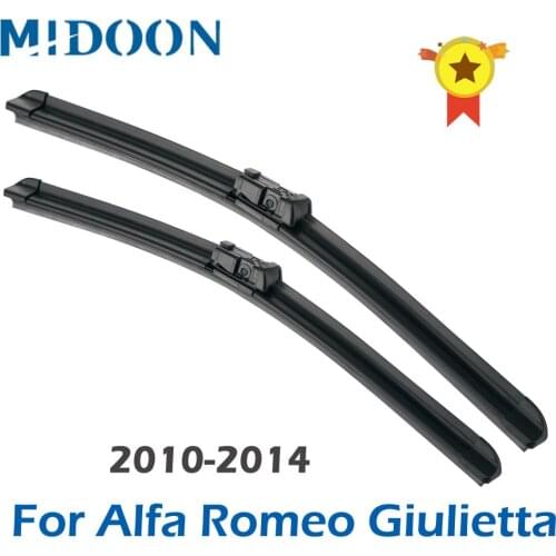 MIDOON Wiper Blades for Alfa Romeo Giulietta 940 Fit Push Button Arms 2010 2011 2012 2013 2014