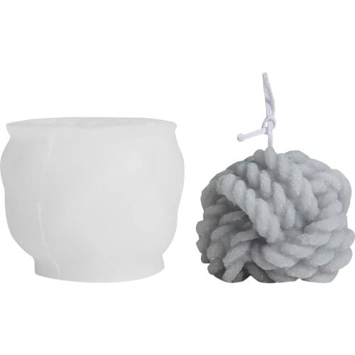 Wool Coil Fondant Cake Silicone Mold Yarn Ball Candle Mold Resin Mold Candle Making Supplies Handmade Soap Mold Bakery Tools