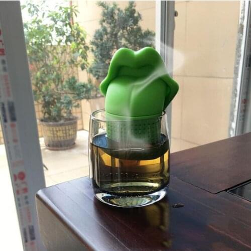 Lips Shape Tea Infuser Silicone House Mesh Tea Strainer Herbal Medicine Teapot Scented Tea Set Accessories Kitchen Tools