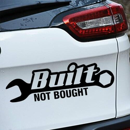 Funny Built Car Sticker KK Vinyl Auto Decals Motorcycle Decals Car Window Body Accessories Decorative PVC 43cm X 13cm