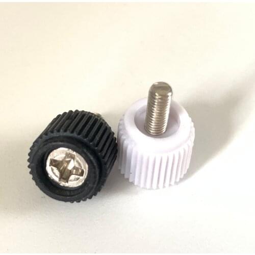 PC Case Thumb Screws #6-32 and M3 Computer Screws White/Black Pack of 100