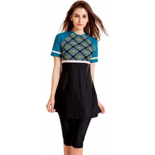 Women Burkinis Separate Long Sleeve Modest Musulman Plus Size Swimming Muslim Swimsuits Full Coverage Islamic Swimwear