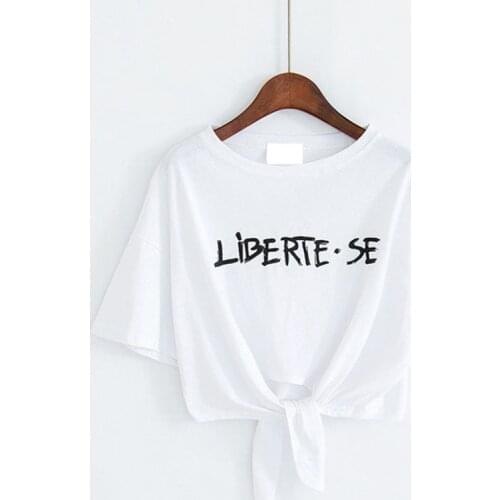 Zoki Summer Women Short T Shirt Short Sleeve Cute Cartoon Print Girls Tees Casual Harajuku Fashion Bow Bandage Female Tops 2021