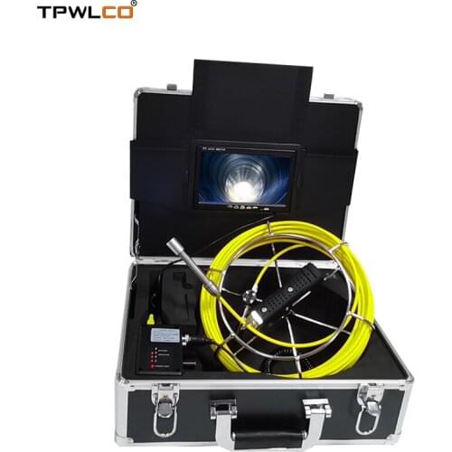 17mm High Quality Endoscope Camera With 6pcs LEDS 20-50m Cable 7inch Monitor Sewer Drain Endoscope Camera System With DVR