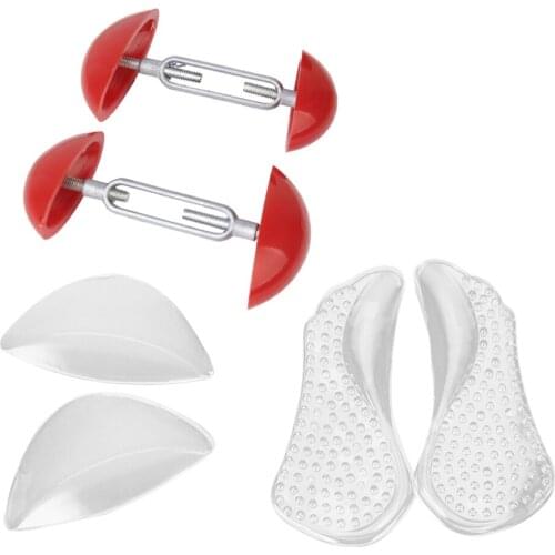 2 Pairs Soft Gel Arch Support Insoles Cushions + 2x Shoe Stretchers