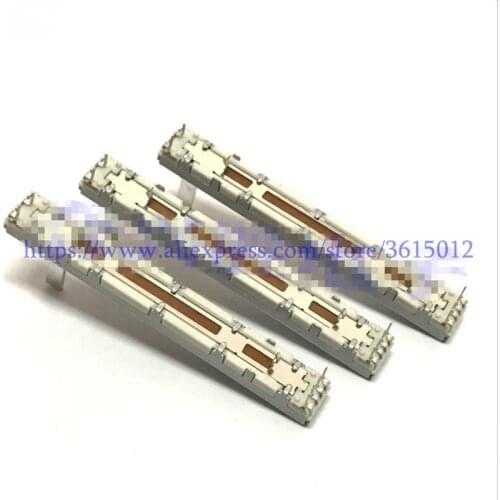 2PCS/LOT for mixer Brand new for Japan ALPS Slide FADER 20KAx2 VOLUME potentiometer Dual 20K 75mm