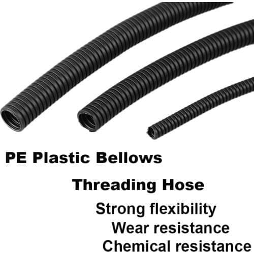5 Meter PE Corrugated tube hose auto car corrugated tube pipe insulation wire harness casing cable sheath
