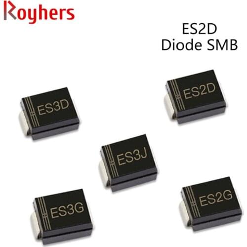 50Pcs SMD Fast Rectifier Diodes ES3D ES3JBF ES2G ES3J ES2J ES2D ES3G 1A 2A 50V 100V 150V 200V 300V 400V 600V 1000V SMB DO-214AA
