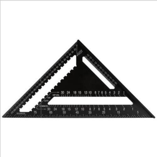 20pcs 30cm AluminiumSquare ruler 12" Protractors Rafter Angle Frame Measuring Carpenter Measurement woodwork Triangular Rule