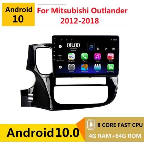 2 din 8 core android 10 car radio auto stereo for Mitsubishi Outlander 3 GF0W 2012 2016 -18 navigation GPS DVD Multimedia Player