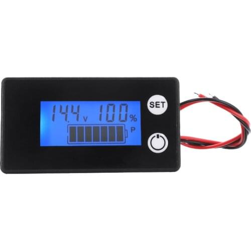 Battery Capacity Voltmeter Battery Capacity Indicator Tester DC 8V-100V Lead Acid Lithium Voltage Gauge Analysis Instruments