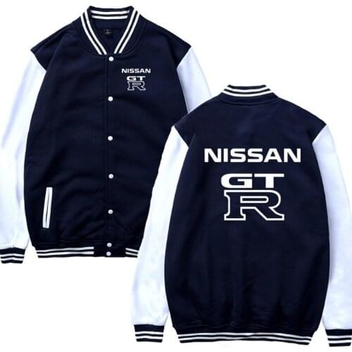 Baseball Jacket Spring Autumn Fleece Cotton Slim Fit Jacket GTR Car Logo Sweatshirt Fashion Hip Hop Harajuku Male Clothing