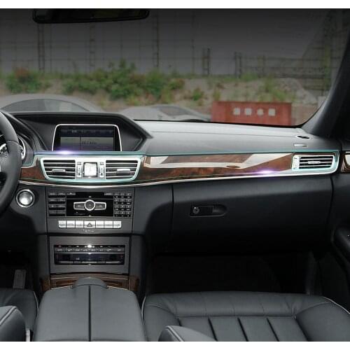 Car Center Console Control Gear Panel Interior Trim Protective Film Sticker for Mercedes Benz E Class W212 2014-2016 Accessories