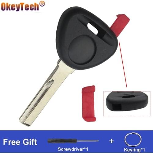 OkeyTech Original Transponder Car Key Shell Case Fob For Volvo S40 V40 S60 S80 XC70 With Small Red Plug HU56R Uncut Blade Cover