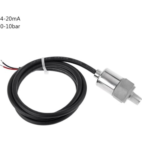 0-10/20/30bar Pressure Transmitter Transducer Sensor Oil Water 1/8" Input 8-32V 12V 24V DC Output 4-20mA