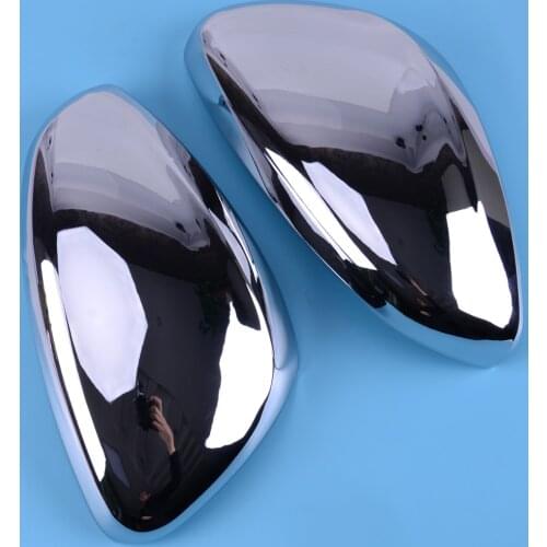DWCX 2pcs Silver ABS Chrome Car Plated Side Rearview Mirror Cover Trim Fit For Peugeot 2008 208 2013 2014 2015 2016 2017 2017