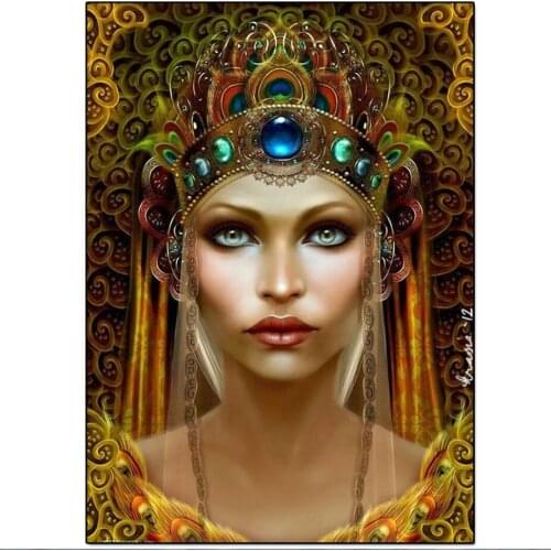 Queen Portrait DIY Custom Photo,Woman diamond painting completely square round stone Embroidery Cross Stitch Mosaic 5d