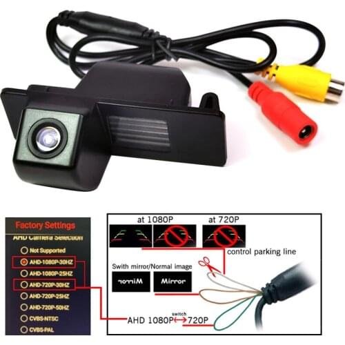 1080P/720P AHD Dynamic line camera Rear view for Chevrolet Aveo Trailblazer Cruze Hatchback Wagon Opel Mokka Cadillas SRX CTS