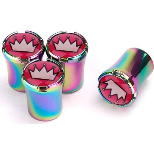 4pcs New Top Grade Car Tire Valve Stem Caps Tyre Air Dust Caps Truck Bicycle Wheel Auto Valve Cap Crown Styling Car Accessories