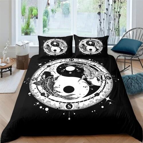 Bedding Set 2/3Pcs Duvet Cover Set Black and White Single/Double/Twin/Full/Queen/King Size AU/EU/US/UK Bedspread with Pillowcase