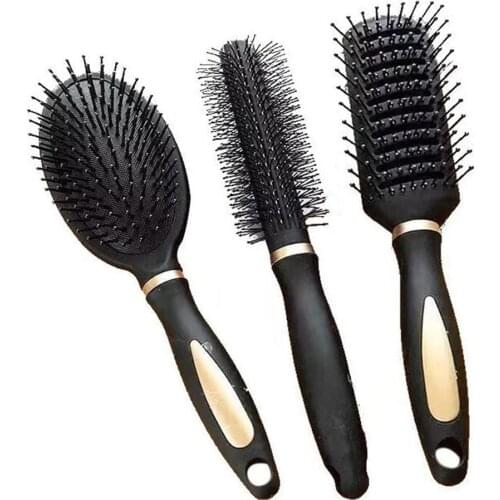 3 Types Massage Oval Hair Comb Round Rectangle Brush Anti Static Detangling Air Cushion Bristle SPA Hairdressing Styling Tool
