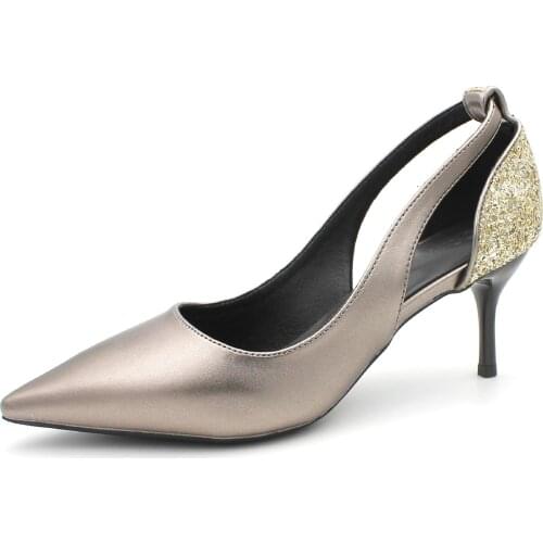 MHYONS 7CM/9CM Fashion Single Shoes Female Pointed Rhinestone Square Buckle Shallow Mouth Stiletto High Heels Wedding Shoes TWS