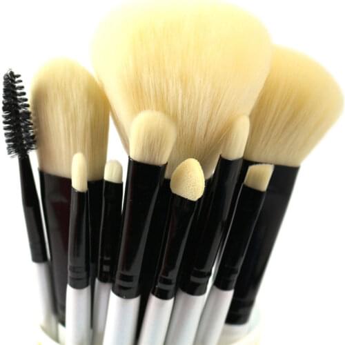 Soft Makeup Brushes Set 10pcs Powder Foundation Blusher Eyeshadow Liner Brow Gloss Complete Makeu Up Brushes Kit