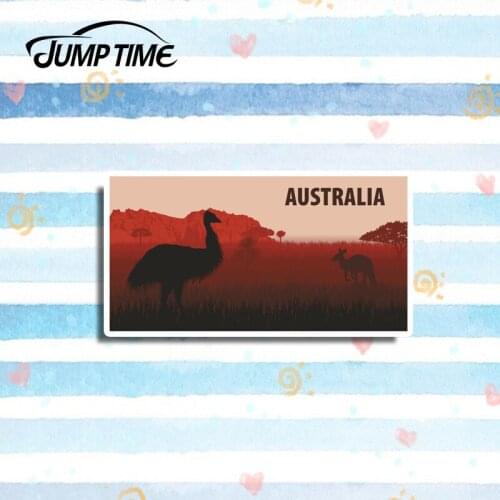 Jump Time 13cm x 6.7cm Australia Landscape Oz Vinyl Stickers Nature Sticker Laptop Decal Car Styling Decor Car Accessories