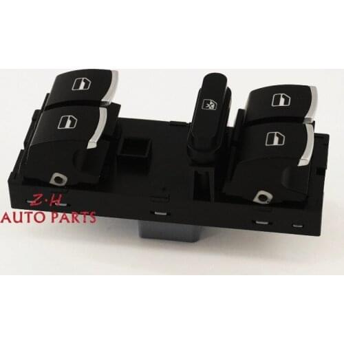 NEW Chrome Master Power Window Control Switch Front LH Left Driver 5K4 959 857 For VW Passat Tiguan Jetta Golf 5ND 959 857