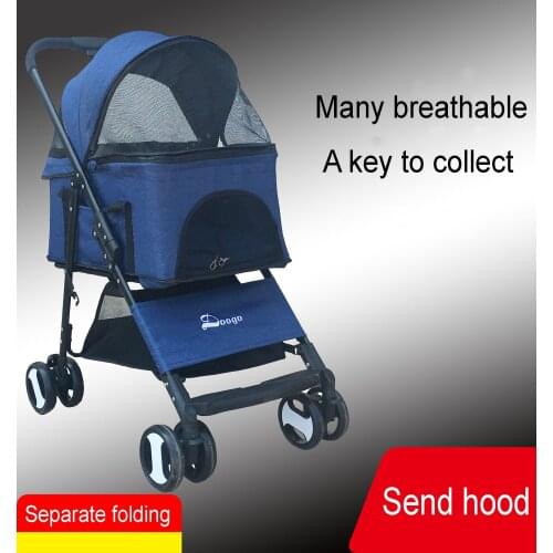 Pet Separable Type Dog Car Ventilation With Rain Cover Puppy Kitty Transportation Foldable Portable Dog Walking Car Pet Supplies