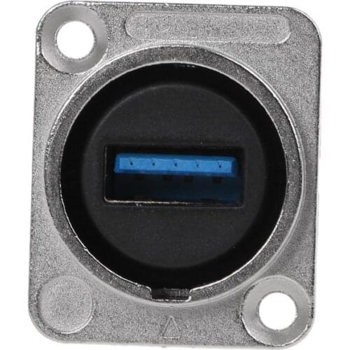 USB 3.0 Socket Metal D type Female to Female Connector Panel Mounting Holder Adapter Support M2EC