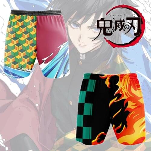 Anime Demon Slayer Cosplay Pants Kimetsu No Yaiba Fashion Casual Shorts Pant Printed Streetwear Comfortable Sweatpants