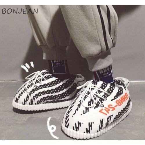 Winter Warm Slippers Women Cute Home Slippers Unisex One Size Sneakers Men House Floor Cotton Shoes Woman EU 35-44 Plush Sliders