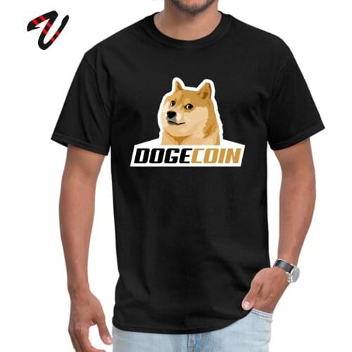 Dogecoin Nerd Tops Shirt for Men Summer Tshirts Casual Fashionable Round Neck Tops Shirt Hard Rock Sleeve Free Shipping