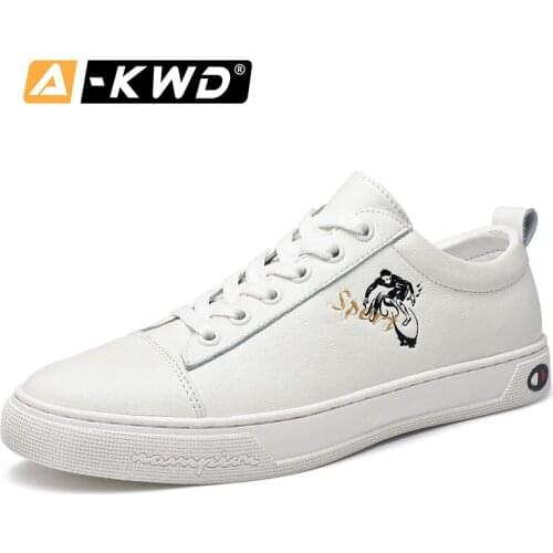 Simple Fashion White Leather Shoes Lace-up Mens Leather Shoes Zapatillas Deporte Hombre Autumn Luxury Mens Shoes Casual Leather