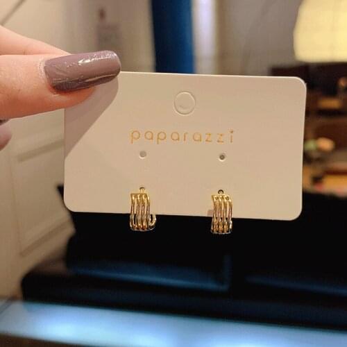 POTCET New Retro Gold Earrings Womens Geometric Simple Hollow Trend Fashion 2021 Sexy Small Trend Party Jewelry Free Shipping