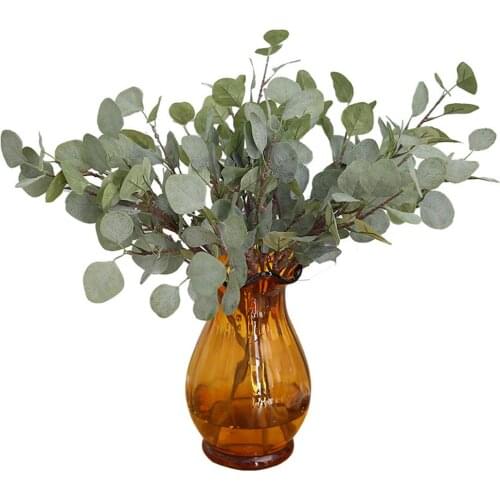 1Pc Fake Eucalyptus Greenery Home Office Decor Green Plant DIY Bridal Bouquet Wreath Artificial Greenery For Weddings