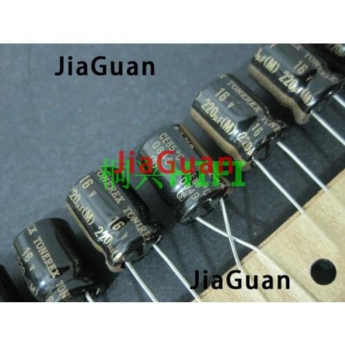 10PCS ELNA TONEREX 16V220UF 10X12.5MM ROB 220UF16V tuner audio capacitor TONEREX 220UF 16V Black gold 220UF/16V