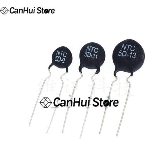 10pcs Thermal Resistor NTC 5D-7 5D-9 5D-11 5D-13 Inductance Resistance NTC-5D-7 9 11 13 New