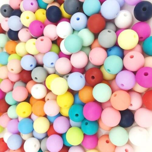 Lets Make 20mm Silicone Beads Round Loose Teething 100pc Chew Jewelry Colorful Balls Sensory Kids Chew Toys Bite Necklace Beads