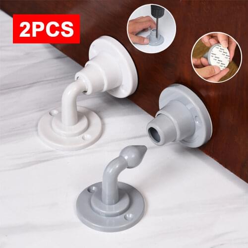 2PCS Suction Type Silicone Door Stopper Floor Non-Punching Self-Adhesive Stop Door Holder Wall Protector Mute Shockproof Bumper