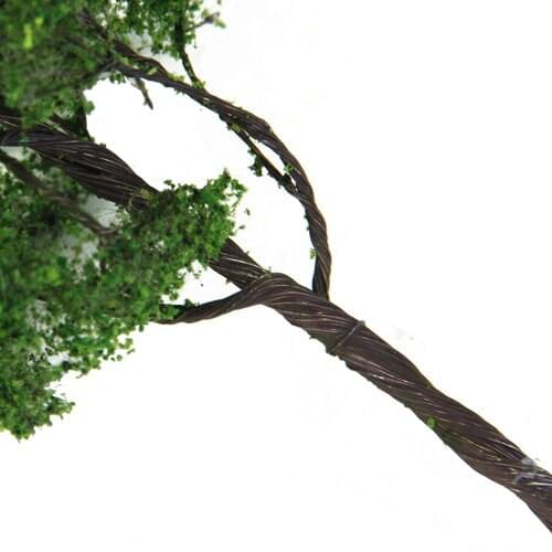 2Pcs/Pack Green Elm Tree Models 1/75 HO for Train Railroad Scenery Building