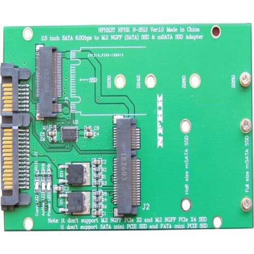 M.2 NGFF MSATA SSD to SATA3 notebook MSATA SSD adapter card