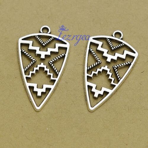 25pcs/lot--18x30mm, triangle chams,Antique silver plated Geometric Pattern charms,DIY supplies,Jewelry accessories