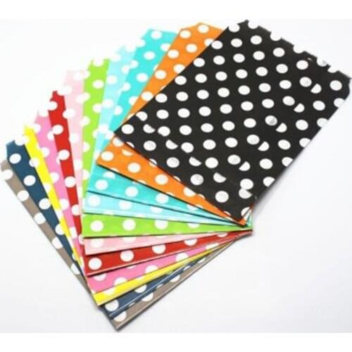 25 Pcs/Pack Polka Dot Pattern Paper Bag Candy Cookies Cupcake Bag Kids Birthday Party Supplies Wedding Favor Gift Bag
