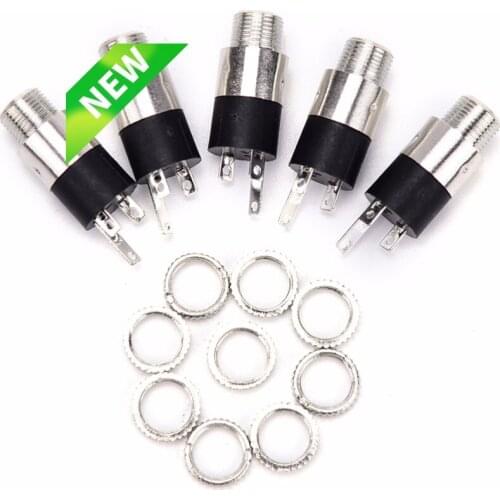 5PCS PJ392 Stereo Female Sockect Jack 3.5 Audio Headphone Connector 3.5mm Stereo Headphone Audio Video Jack Socket Plug