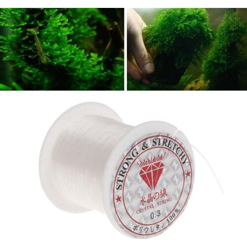 Aquarium Fish Tank Moss Line Binding Crystal Line Transparent 100m 0.3mm Ultrathin Aquatic Plants Wood Floating Water Grass